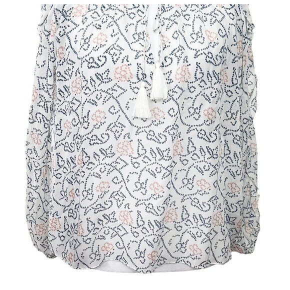 Ulla Johnson NWT Dunia Cold Shoulder Blouse Silk Floral White Women’s Size 0 - Picture 4 of 14